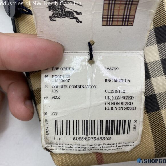 Burberry London Women´s NovaCheck Pattern Coated Canvas Beige  Handbag - Picture 13 of 16